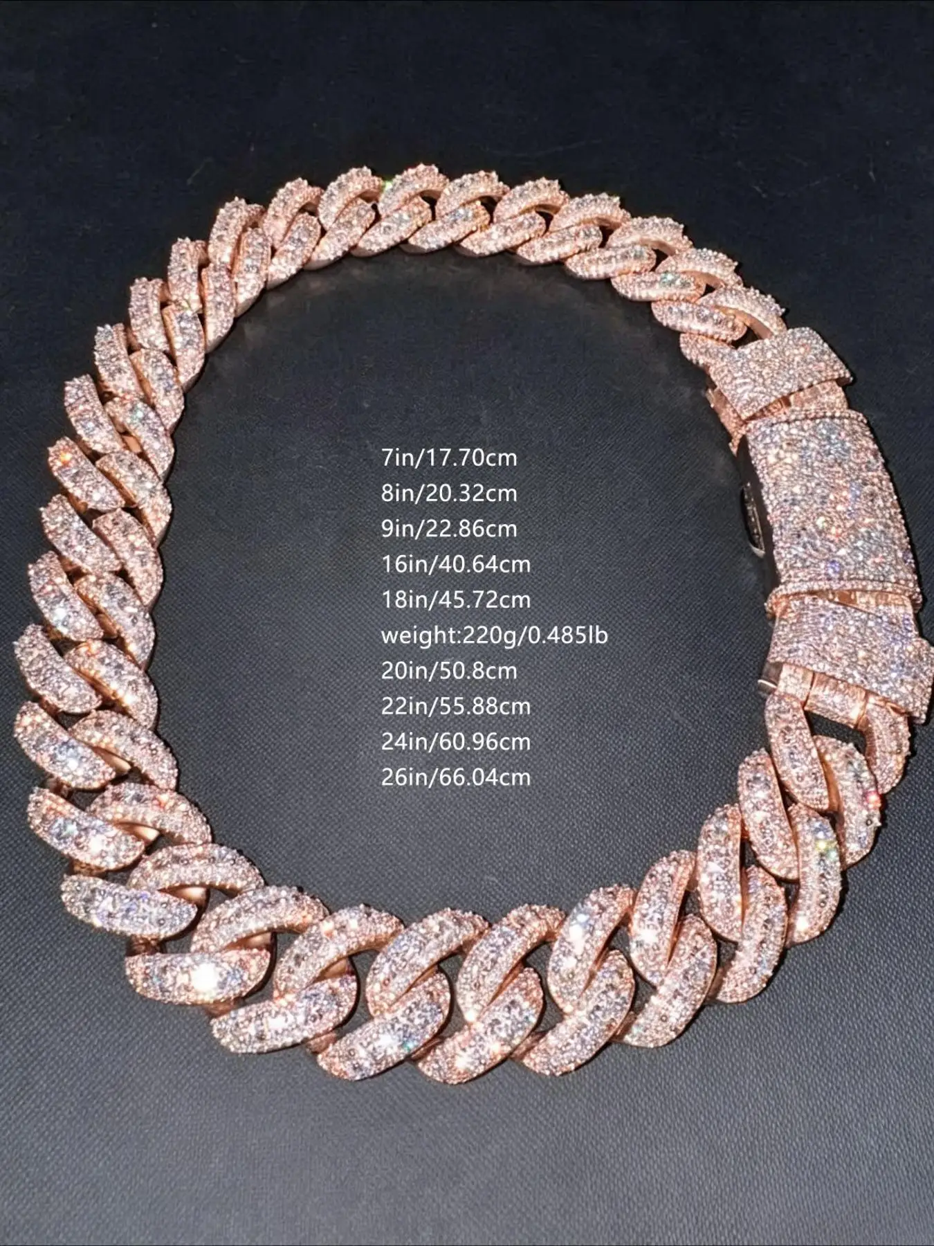 22Mm Rotatable Button Head, Light Luxury and Versatile Gold-plated Cuban Neck Chain with Exquisite Diamond-encrusted Lock,