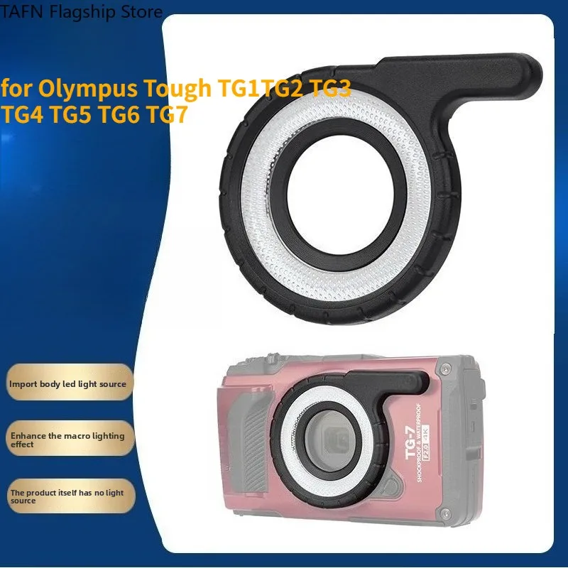 TAFN para Anel de LED JJC, Abertura para Olympus TG7 TG6 TG5 TG4, Luz Guia Suplementar para Fotografia Macro [Acessórios para Câmera]