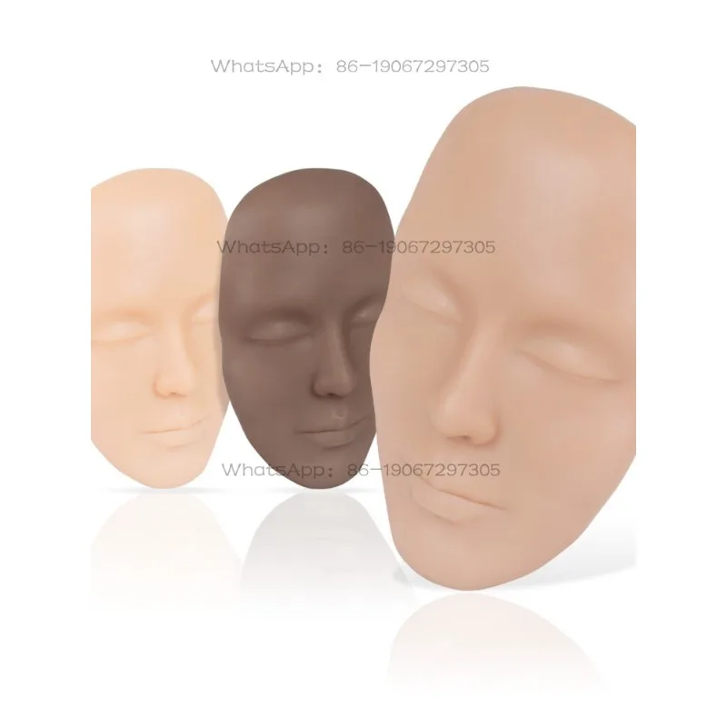 Silicone Three-dimensional Human Face, Beginner Eyebrows, Eyes and Lips, Makeup Tools, Practice Simulated Face Model