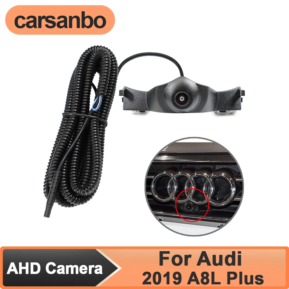 

Carsanbo AHD 1080P Vehicle Front View Car Camera for Audi 2019 A8L Plus Night Vision 150° Lens Waterproof IP68 Parking Assist