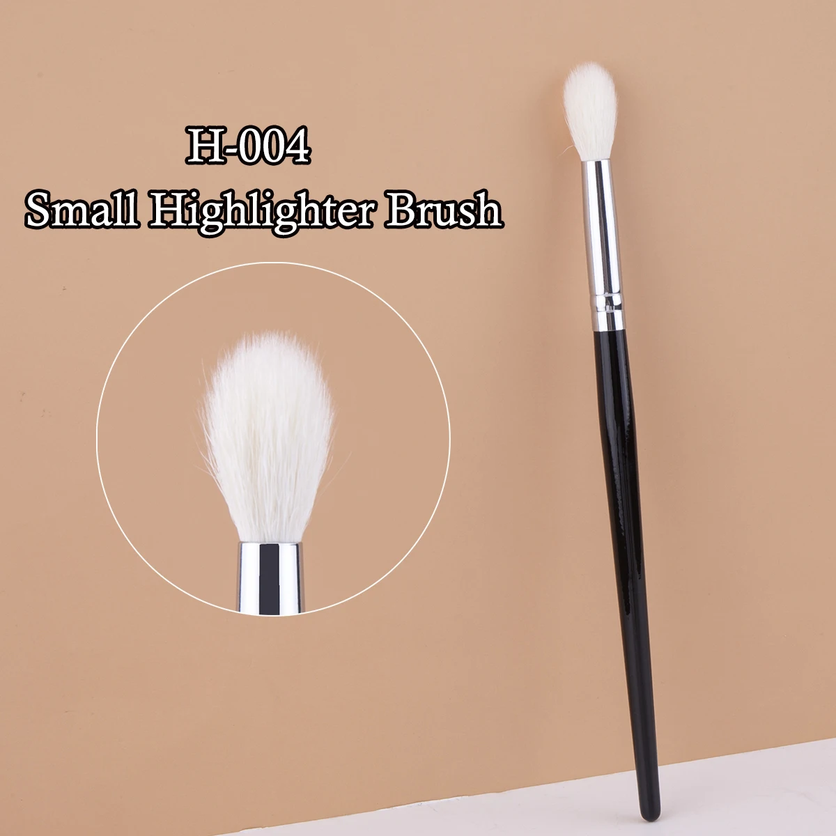 H004 소형 하이라이터 브러쉬 염소털 하이라이터 메이크업 브러쉬 얼굴 코 윤곽 하이라이터 조각 메이크업 도구