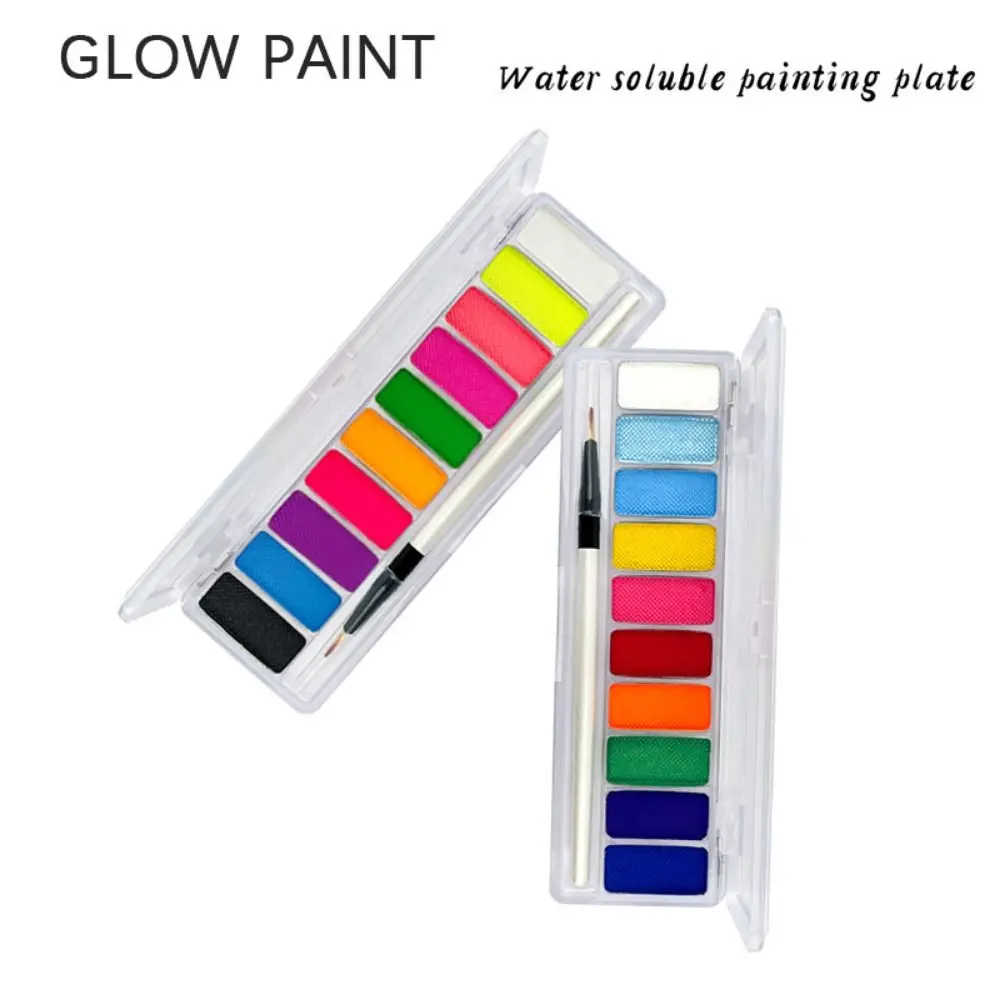 Multicolour Luminous Body Face Painting Kit Makeup Colorful Luminous Body Art Painting Clown Easy To Clean