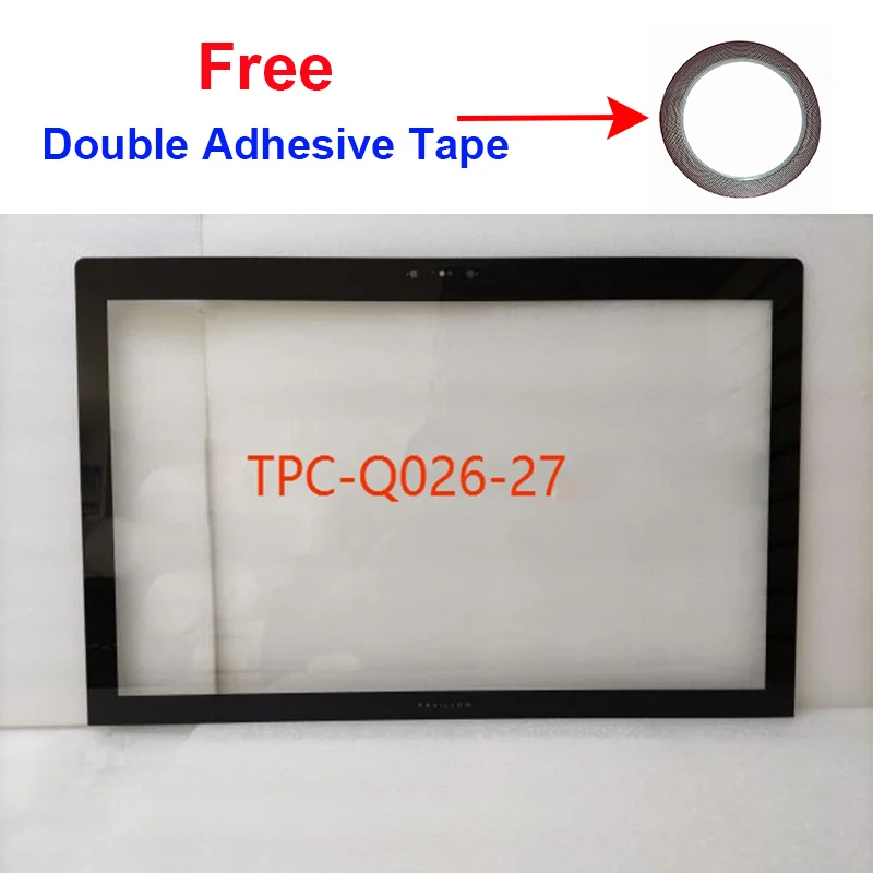 

new 27 inch screen the front glass for HP Pavillion All-in-One PC TPC-Q026-27 HPproOne490G3 with Double-sided tape