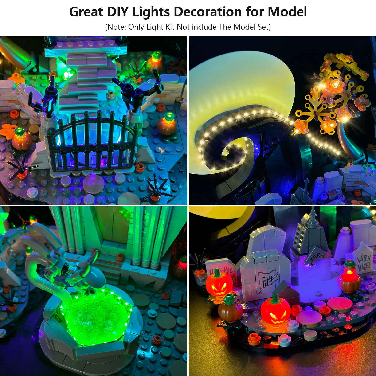 LYBMTWF LED-verlichtingsset compatibel met Lego 21351 Nightmare Before Christmas Building (exclusief de modelstenen)