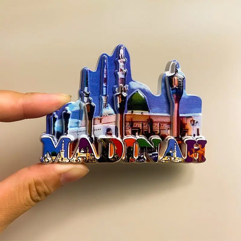 

Saudi Medina Tourist Souvenir Refrigerator Magnet Personalized Decoration Creative Home 3D Magnetic Sticker