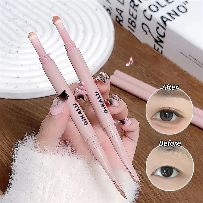 ダブルエンド横たわるカイコアイライナーペンシルダイヤモンドグリッターマットペン長期持続美白クリームシャドウハイライターメイクアップ
