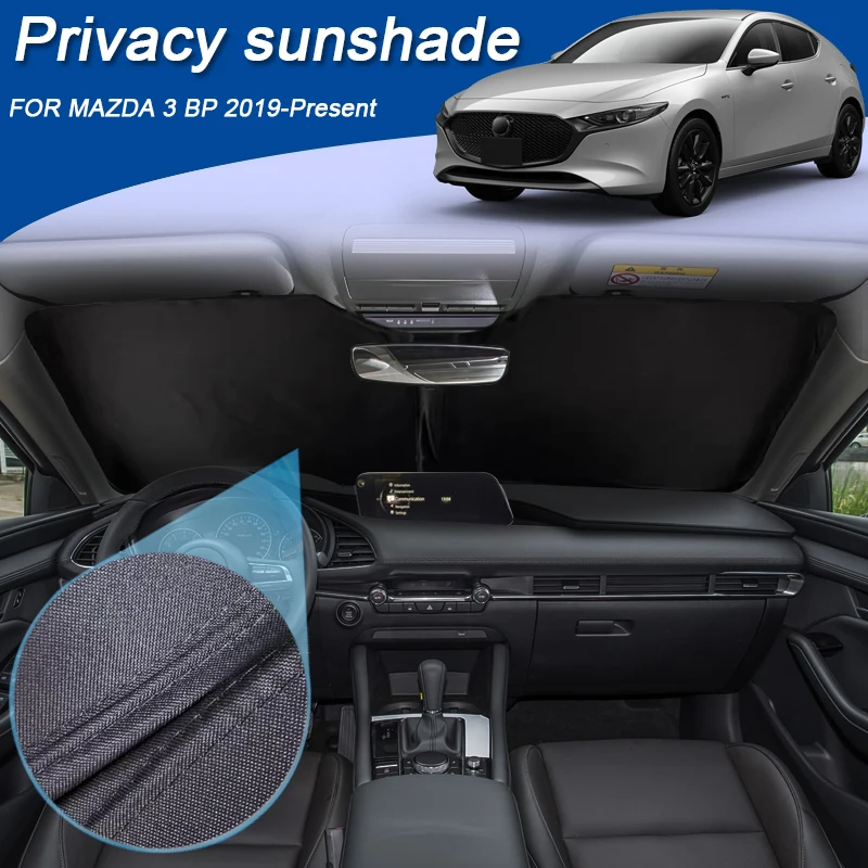 

Car Black Windows Privacy Sunshade For MAZDA 3 BP 2019-Present Auto Anti-UV Heat Insulation Protect Cover Interior Accessories