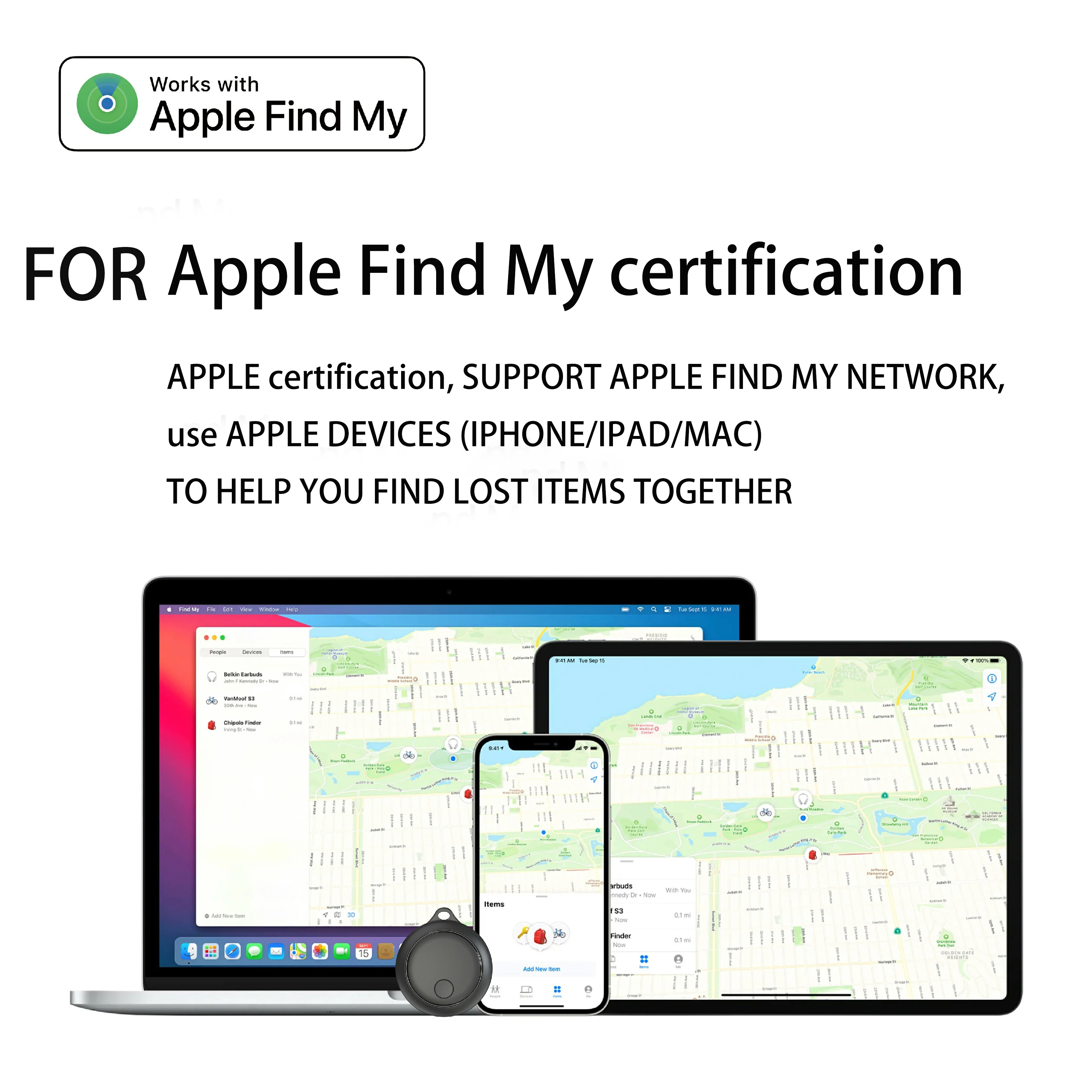 Encontre minha aplicativo GPS Tag BasedSecurity Bluetooth para iphone Anti-perda Rastreador Som Localizar Lembrete de Mensagem Alarme Chave Finder