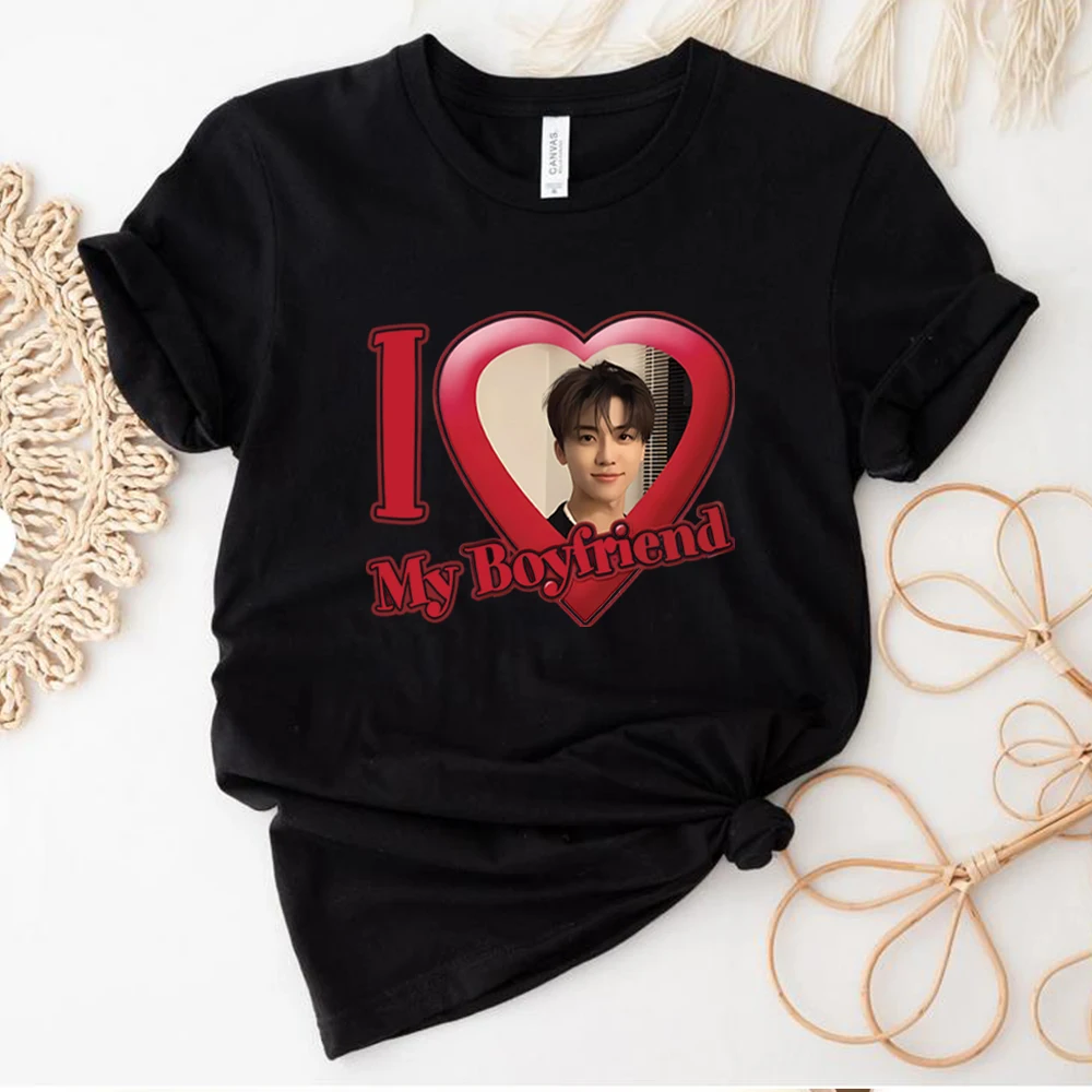 I Love My Boyfriend Jaemin T-Shirt NCT Dream Tour 2023 Shirts KPOP Concert Tee Fans Gift Women Fashion Summer Casual Tops