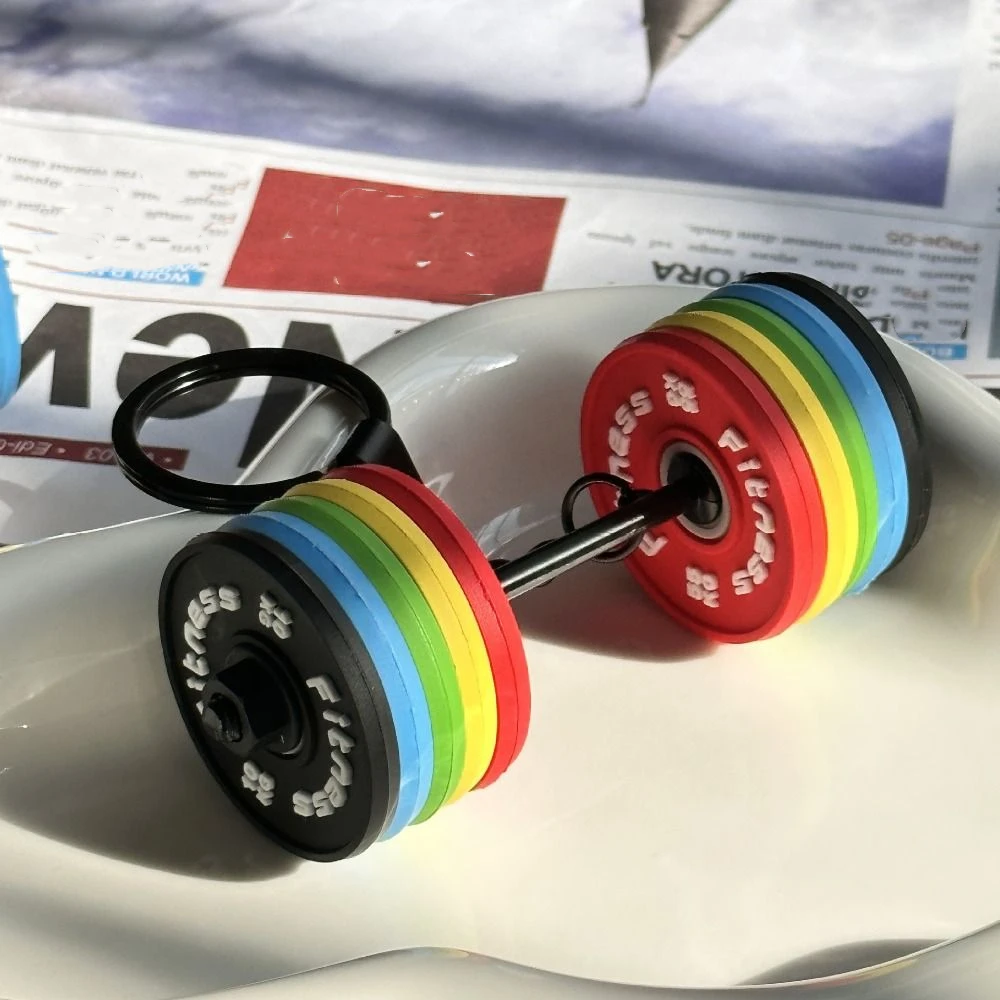 الجدة البلاستيكية البسيطة الحديد المفاتيح انفصال رائعة حقيبة قلادة محاكاة الملحقات الدمبل المفاتيح فتاة #3