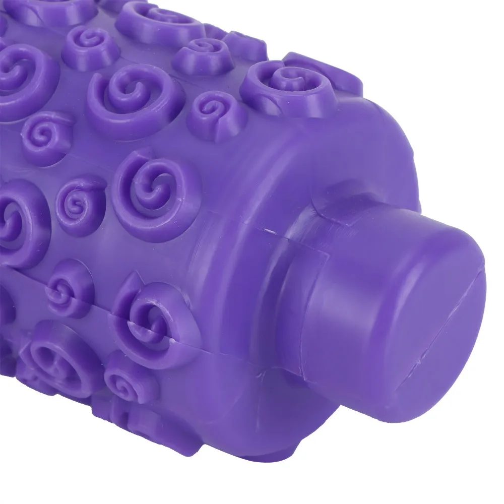 Exquisite PP Fondant Rolling Pin Short Handle Purple Embossing Roller Cake Embossing Tool Sugar Paste Petal Paste Marzipan