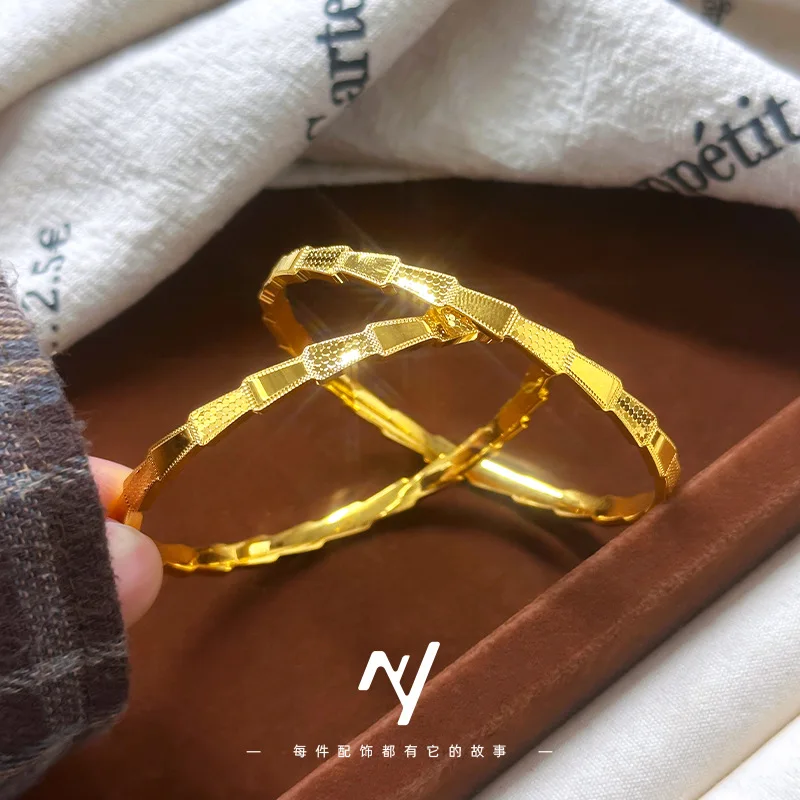 

Высококачественный дизайн, браслет из настоящего золота 24 карата, винтажный дизайн, флэш-карта с ЧПУ, чешуя дракона, змеиная кость, золотой браслет au9999 для женщин