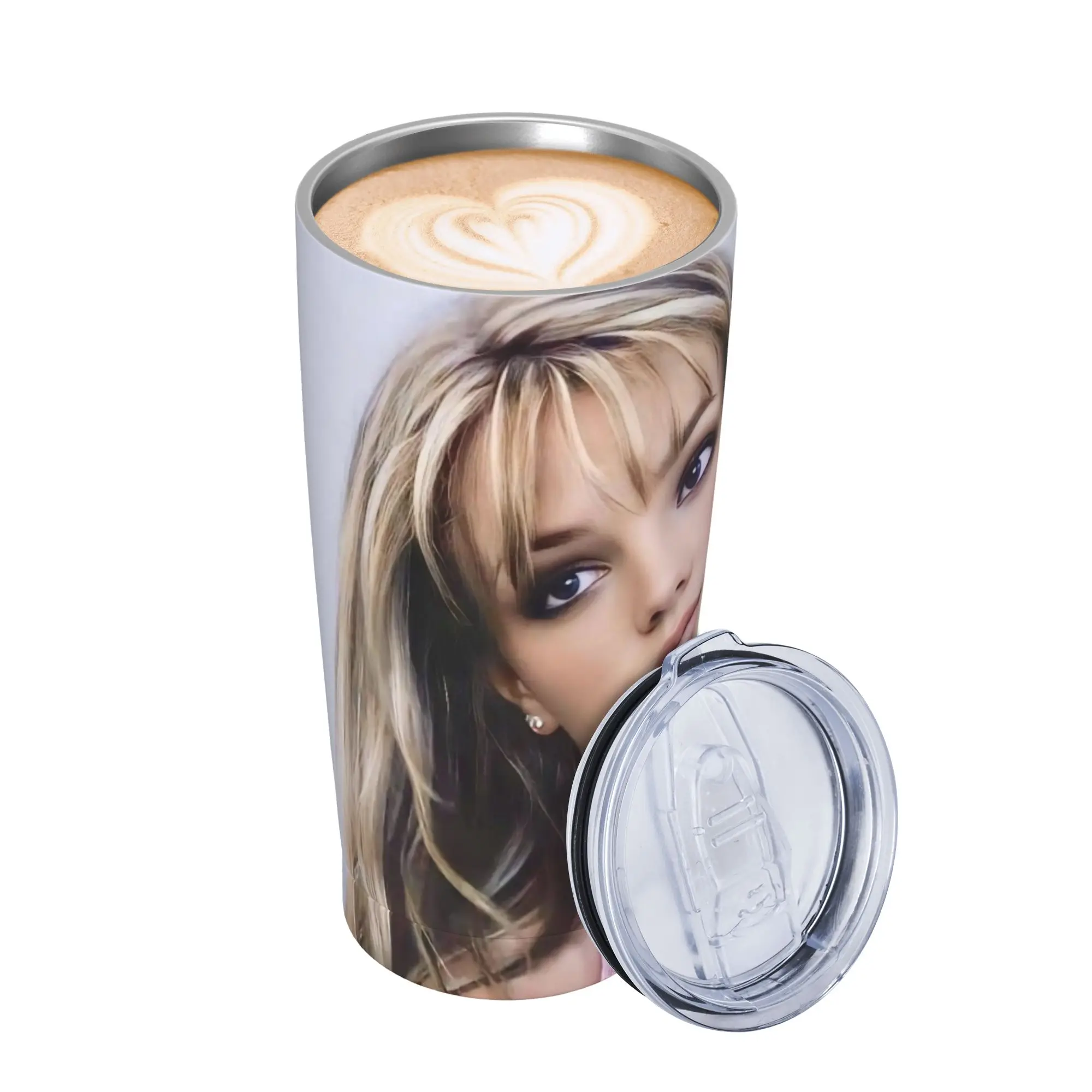 Singer Britney Spears Insulated Tumbler with Lid  Vacuum Coffee Mugs Office Home Car Bottle Cup 20oz