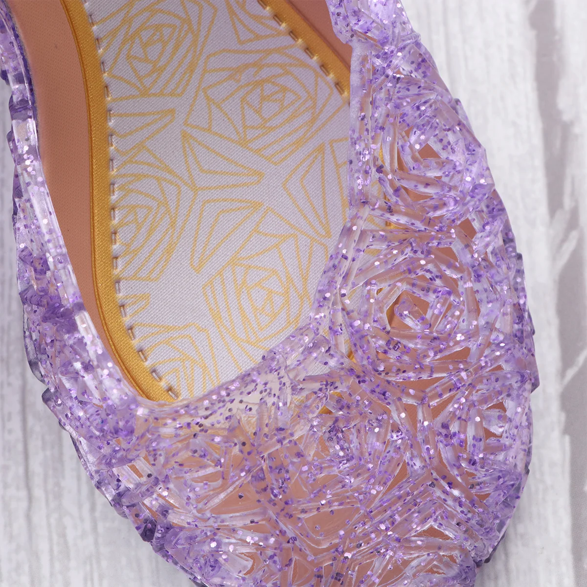 

1Pair Children's Sandals Beautiful Purple Jelly Color Durable Comfortable Size 28 Perfect Girls Summer Festival Party Shoes