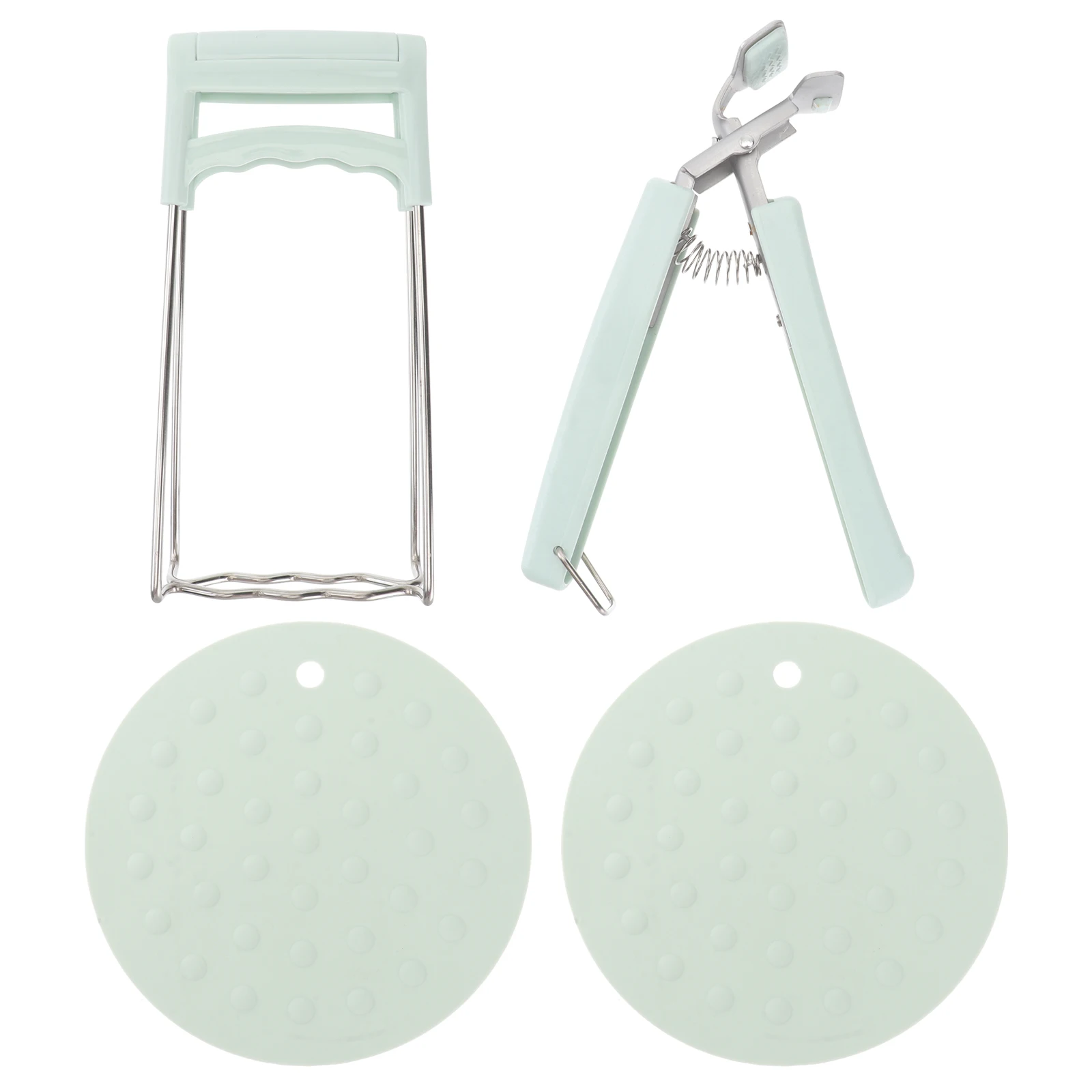 

Bowl Gripper Set Stainless Steel Kitchen Tool Heatproof Plate Mat Dish Tongs Anti Scalding Home Bar Restaurant Practical Kitchen