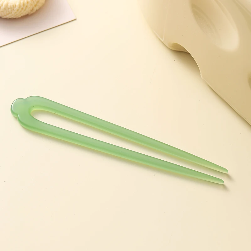 Essigsäure U Form Haar Sticks Haarnadel Brötchen Solide Haar Essstäbchen Chinesischen Stil Haar Gabel Geometrische Kopfbedeckung Haar Zubehör – Detail 8