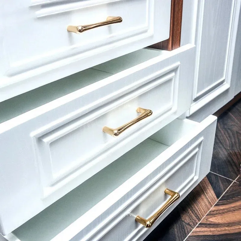 

YM 23mm-205mm Modern Cabinet Handle Furniture Hardware Handle Gold Kitchen Cabinet Drawer Knob Handles For Kitchen Cabinets
