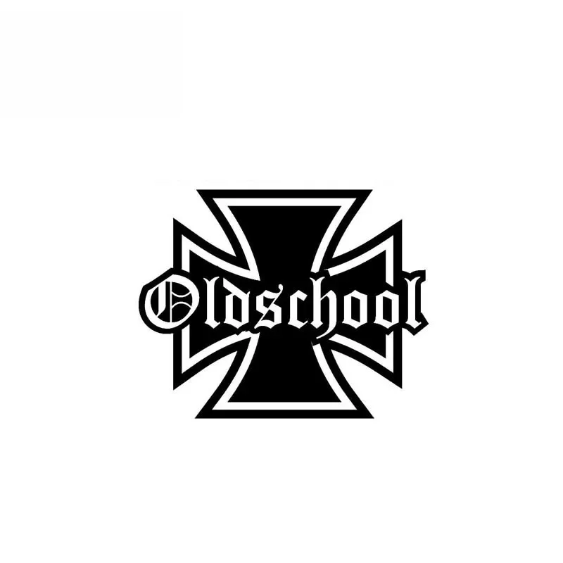 Grappige Oude School Persoonlijkheid Vinyl Sticker Vrachtwagen Raam Auto Sticker Waterdichte Reflecterende Stickers Zwart Zilver Wit, 13Cm * 11Cm