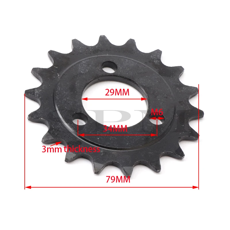 410-18T 18 tooth sprocket chain plate transmission gear for electric scooter bicycle Bike Motorcycle Accessories