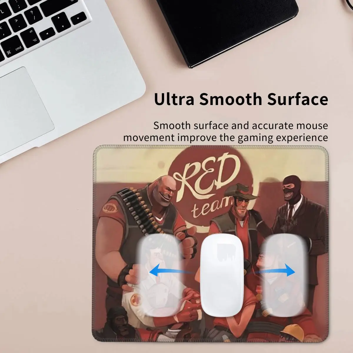 Team Fortress 2 Red Team Artwork Mouse Pad Computer Keyboard Mouse Mat Gamer PC Laptop Desk Mat Office Accessories Table Mats