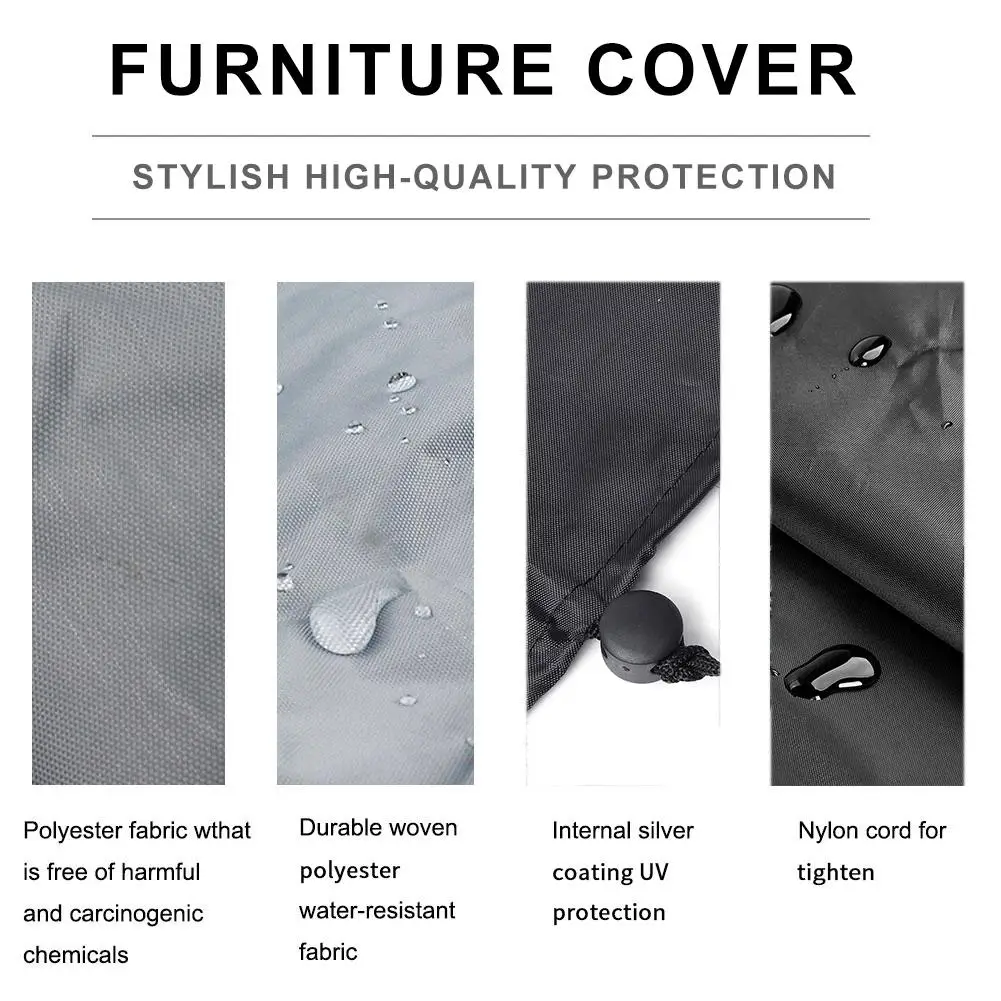 Chaise Lounge Cover Waterproof Lounge Chair Recliner Protective Cover for Outdoor Courtyard Garden Patio