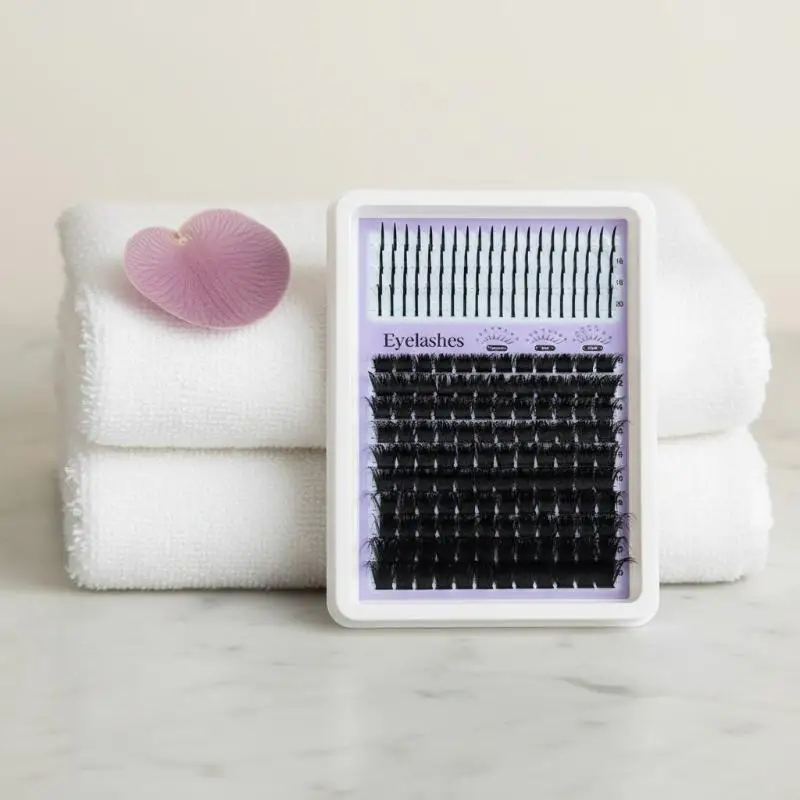 Lash Clusters Long Lash Spikes Volume Individual Lashes 72PCS D Curl Black Color Enhance Eye Shape Office and Daily Use