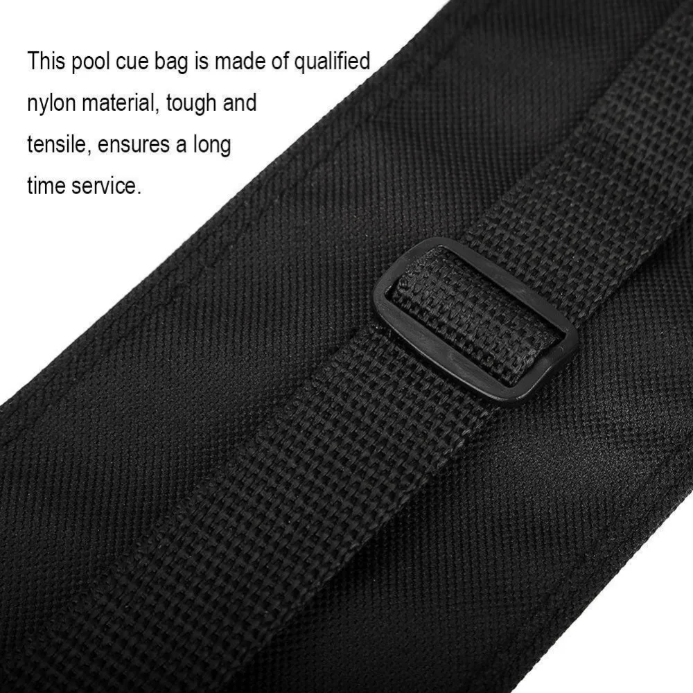 High Quality Black Pool Cue Bag Convenient To Carry Soft Pool Cue Case Simple Design for 1/2 and 3/4 Length Cues