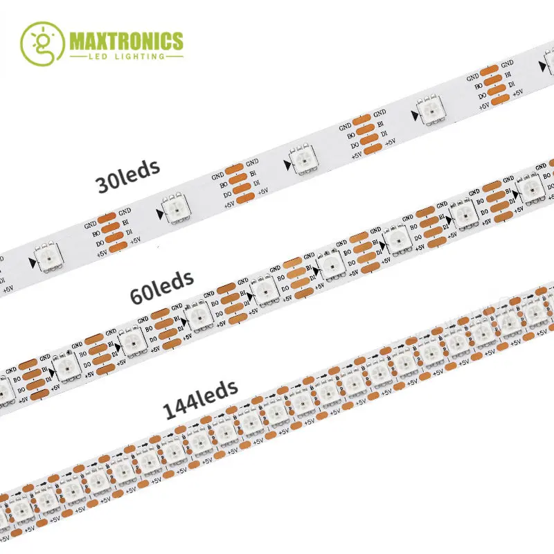 DC5V WS2813 LED Strip RGB Full Color Ingle Control Breakpoint Resume Individually Addressable 30/60/144Pixels/Leds/M Tape Light