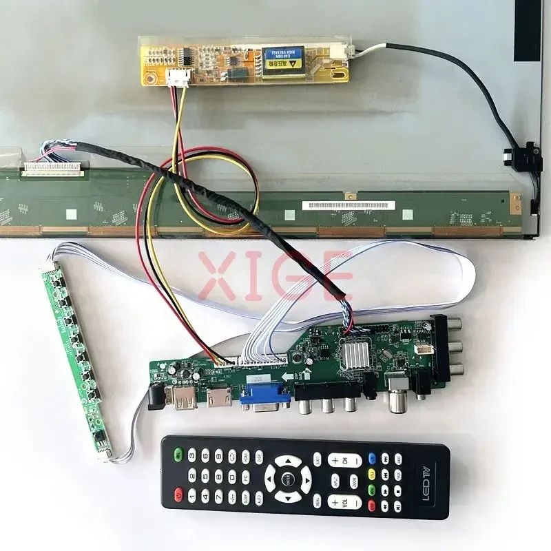 Imagem -05 - Placa Controladora para Driver Lcd Matriz Ccfl 30pin Lvds 1280x800 ir av Usb Hdmi Kit Vga Sinal Digital Dvb Ltn154at01 Ltn154at07