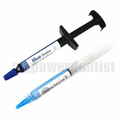 Dental Ortho Adhesive kit Light Cure Band Cement Resin Blue Glue Etch Acid