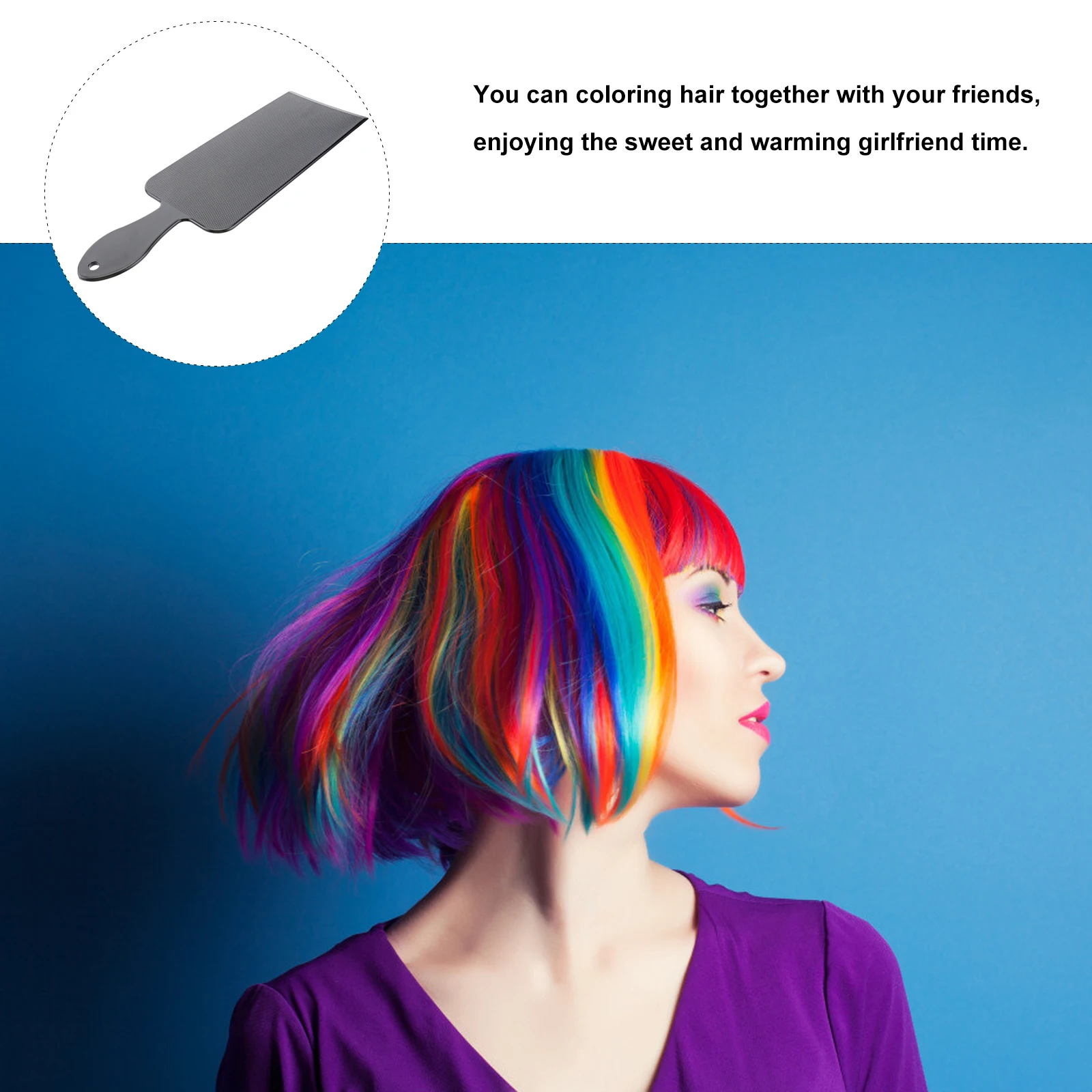 

1pc Hair Dyeing Plate Premium ABS Reusable Odorless Eco Friendly Nonslip Salon Home Use Comfort Handle Mesh Texture for DIY