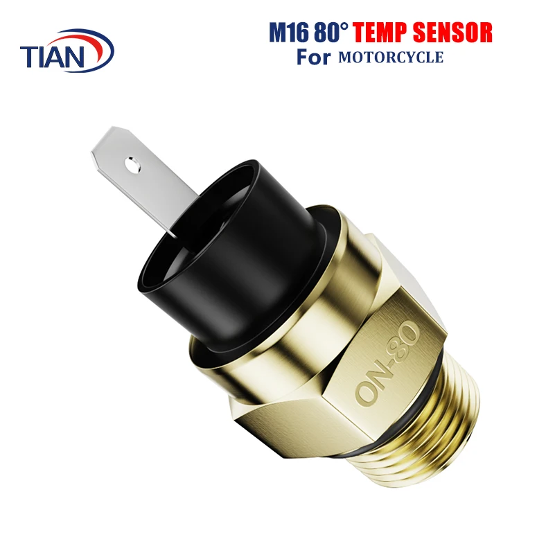 M16 16mm 80 Degree Water Temperature Sensor Radiator Cooling Fan Thermo Switch For Honda Water Tank Temperature Control Switch