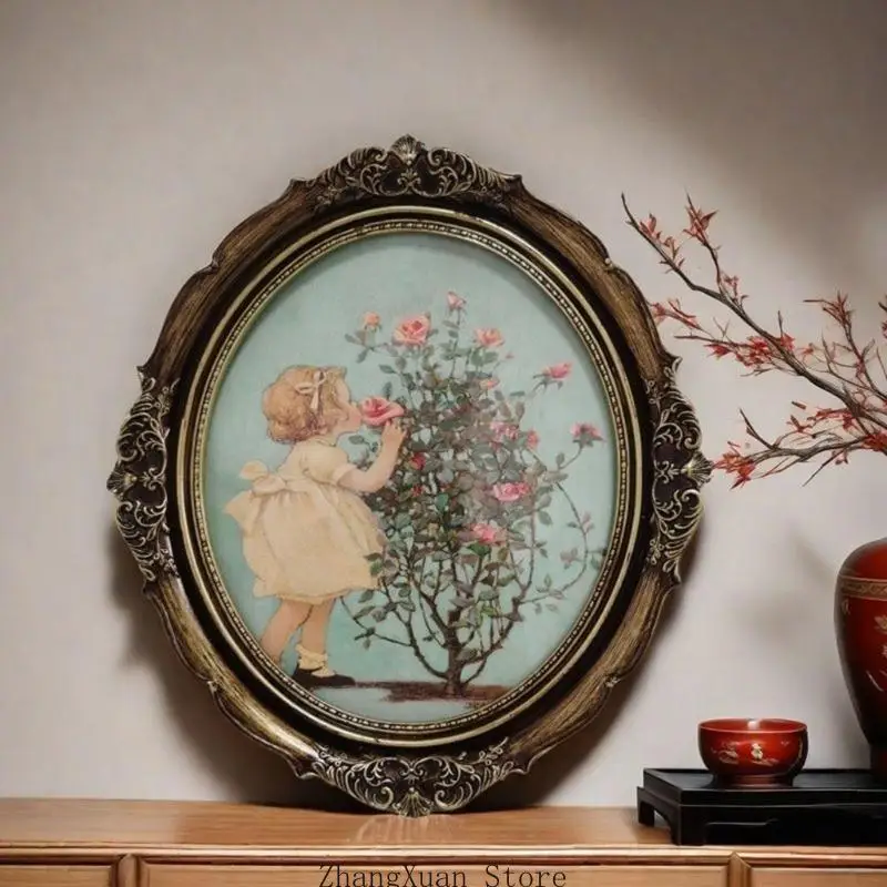 Handcrafted Distress Resin Wall Art Frame with Easy Installation for Photo 3XUF