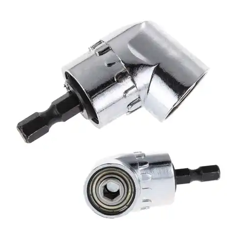 105 Degree Right Angle Drill Adapter 1/4in Hex Shank Screwdriver Angled Bit Holder Right Angle Drill Attachment for Tight Spaces