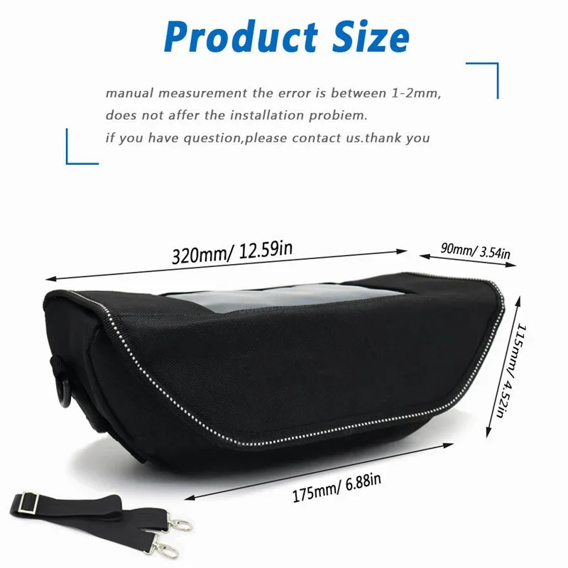 

Universal Motorcycle Handlebar Bag with Touchscreen Phone Storage Bag Navigation Bag Fit For HRC CBR CBR1000RR CBR650F CBR600RR