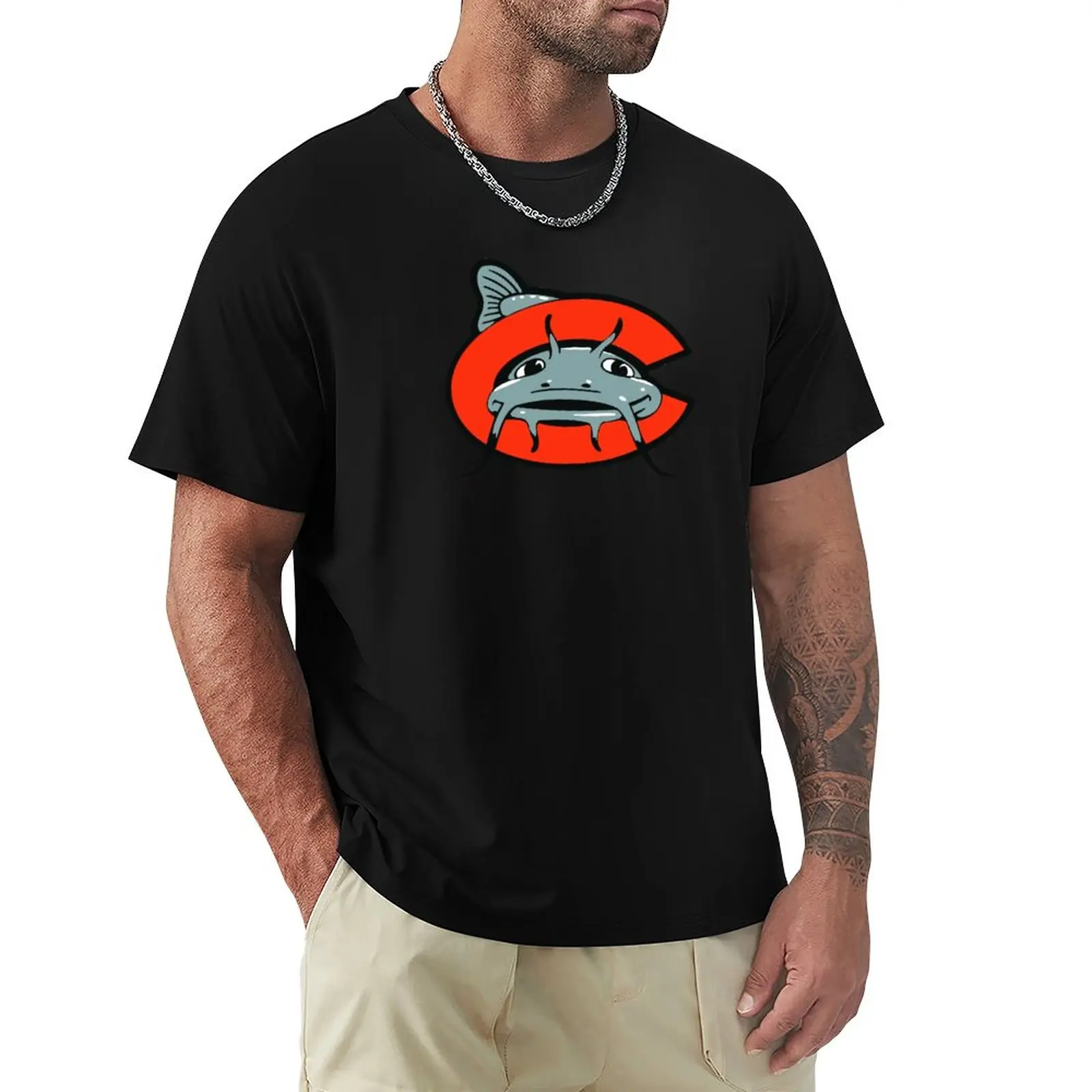 cotton t-shirts black men The Carolina Mudcats T-Shirt plain t-shirt o-neck t shirts mens o-neck t shirts graphic t shirts