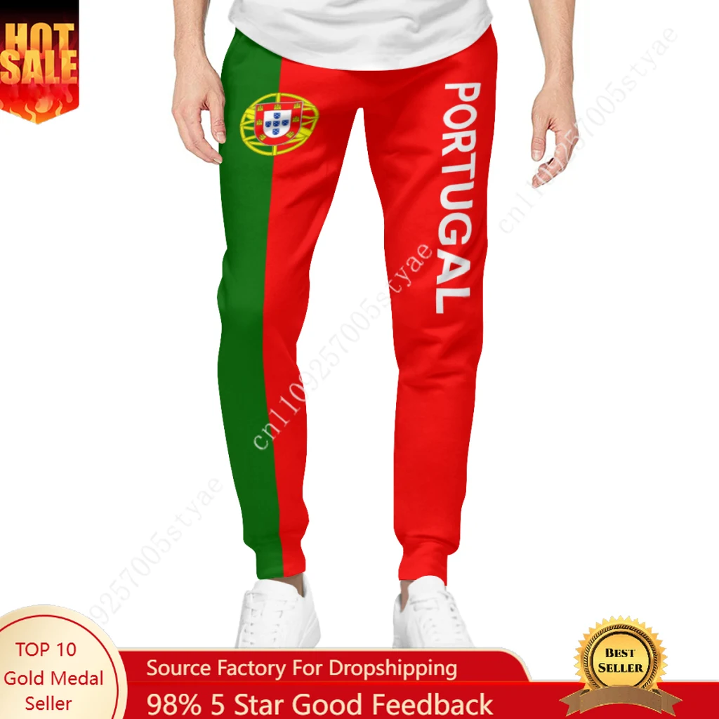 Portugal Flag Pants Mens Sweatpants with Pockets Sports Joggers Pants Casual Long Pants Loose Trousers with Drawstring 2026
