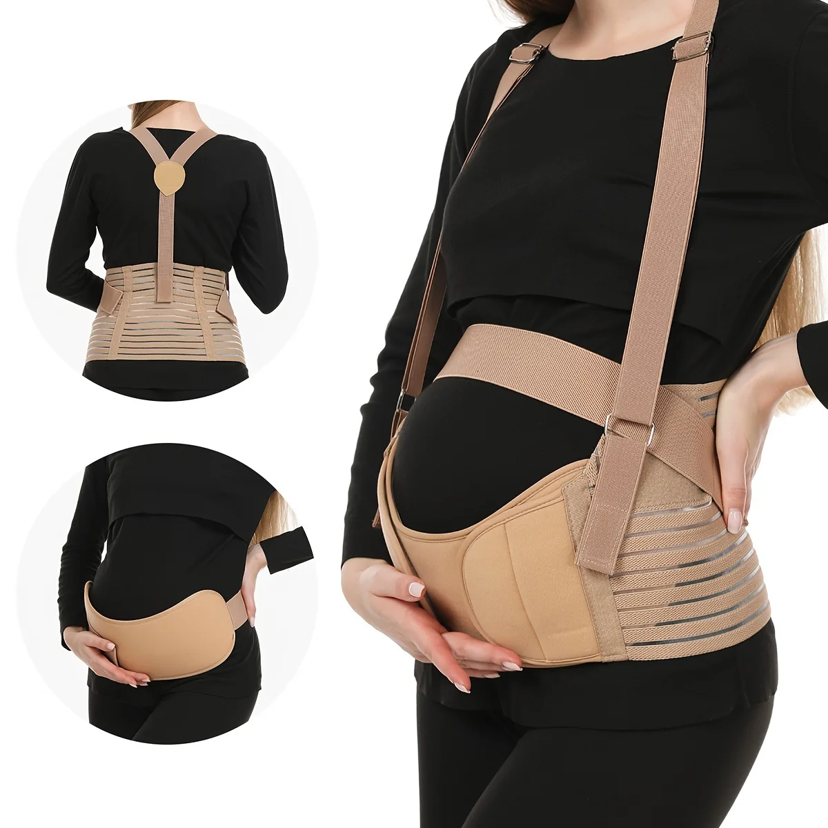 Ceinture de soutien de maternité pour le bas du dos pendant la grossesse, réglable et respirante, bande de soutien du ventre, ceinture de soutien de la taille