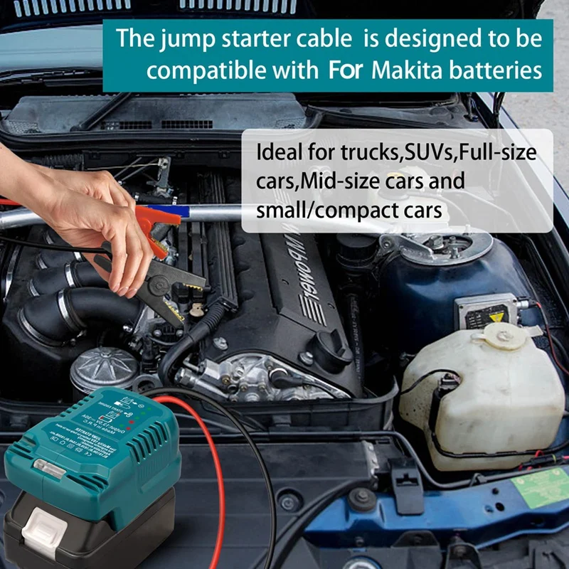 ABUL-Jumper Cables Jump Kit For  18V Battery, Jump Starting Adapter Auto Booster Cable For Jump Starting Car Using Tool