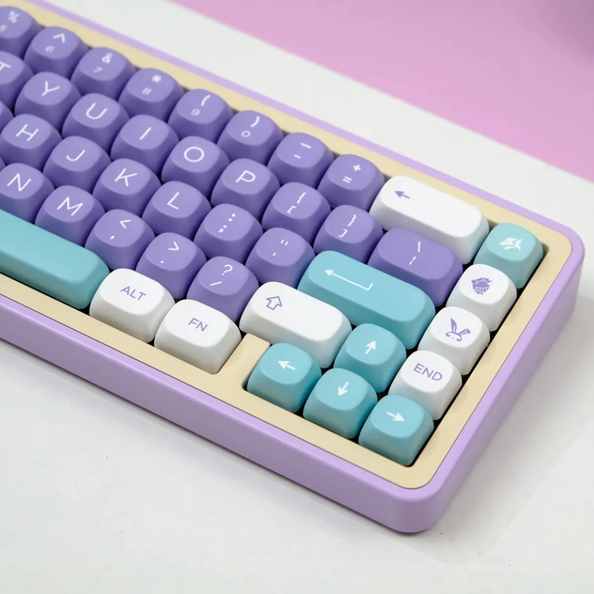 129 Key Mulan PBT Material MOA Profile Dye Sublimation Keycap Fits MX Switches 61/64/68/75/86/98/104 Mechanical Keyboard