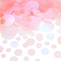 about 700pcs Large Loose Sequins for Crafts Flat Round Sequin Paillettes 15mm/20mm/25mm/30mm/40mm/50mm Iridescent Transparent