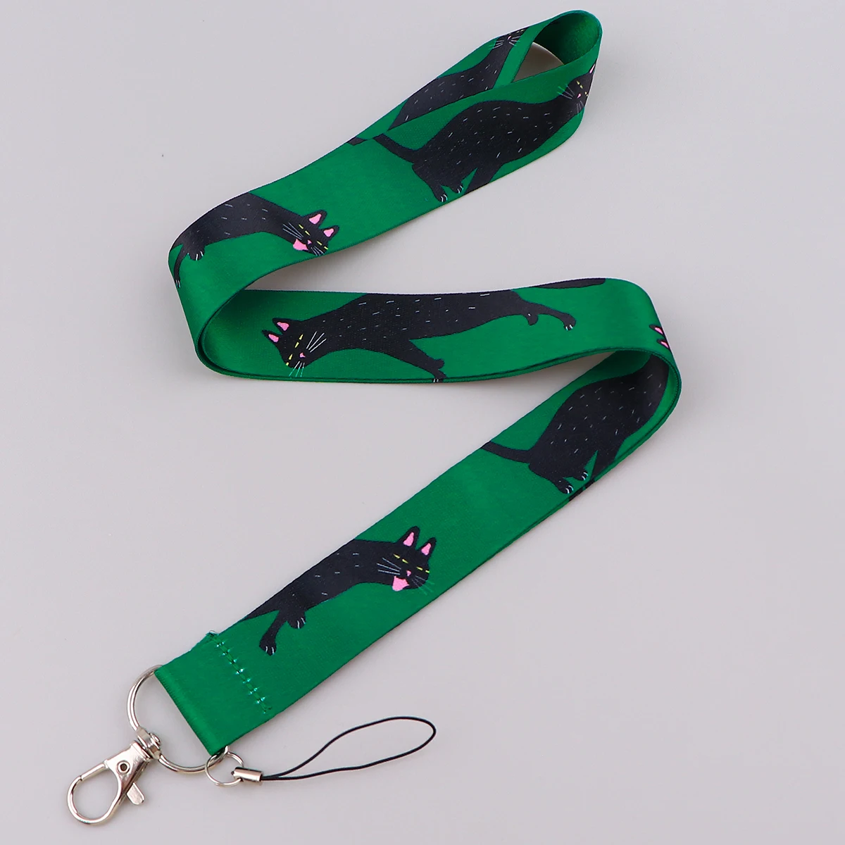 Black Cat Lanyards for Keys Cute Neck Strap ID Card Gym Cell Phone Straps USB Badge Holder DIY Hang Rope Lariat Lanyard