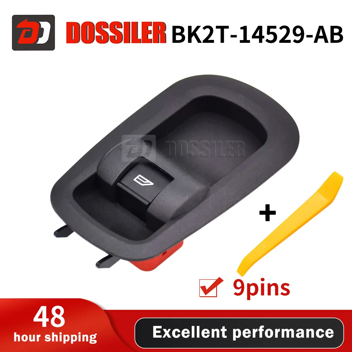 

BK2T-14529-AB Dossiler Passenger Side Power Window Switch Single Button For Ford Transit Mk8 2014-2020 Custom 2012-2020 9 Pins