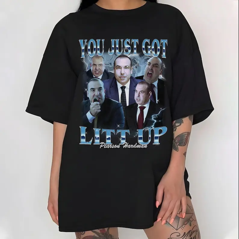 You Just Got Litt Up Pearson Hardman Shirt | Louis Litt  Vintage  Suits Movie Shirt