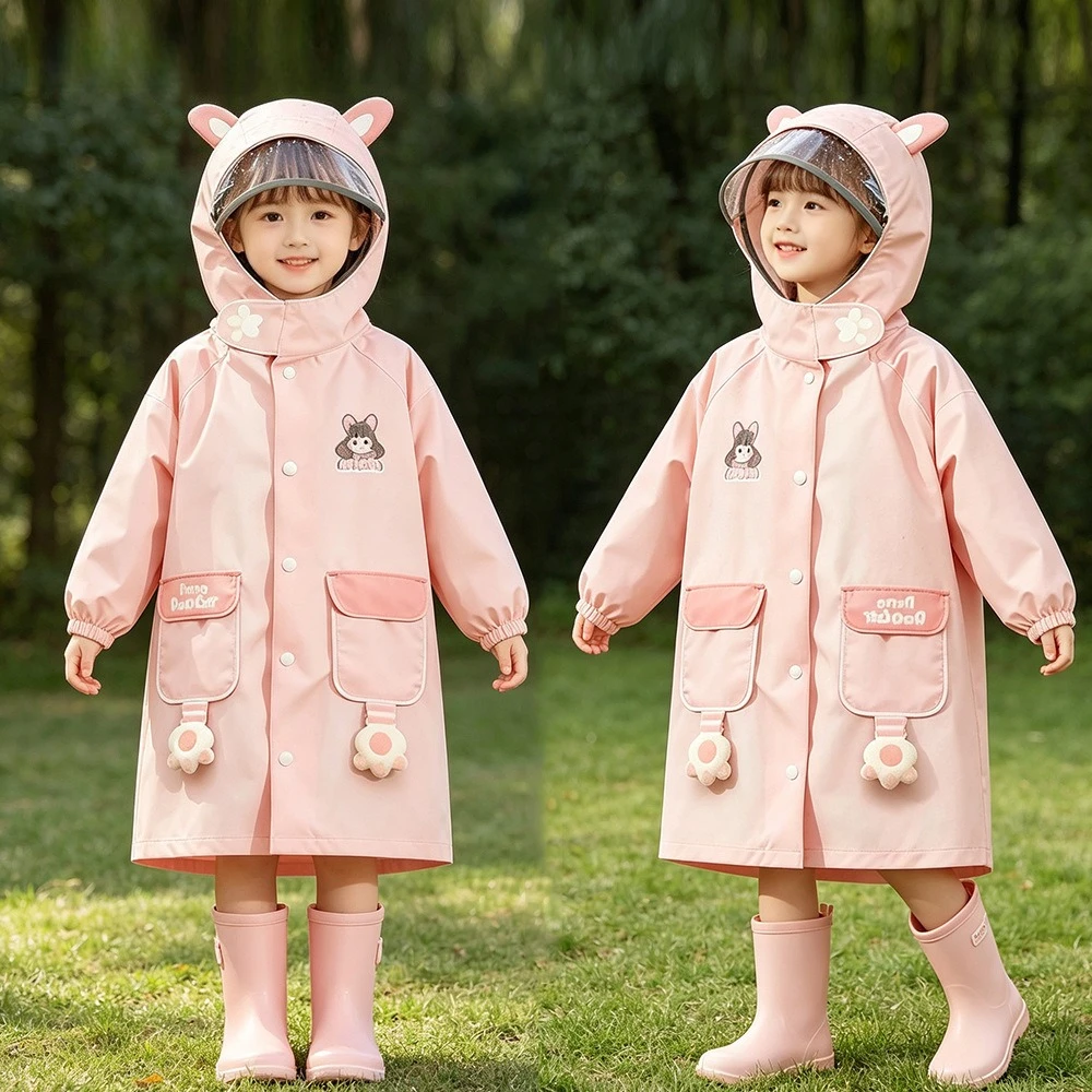 Children's Sets Waterproof Raincoat for Boys with Schoolbag Position Universal Kindergarten Special Poncho Design for Rainy Days