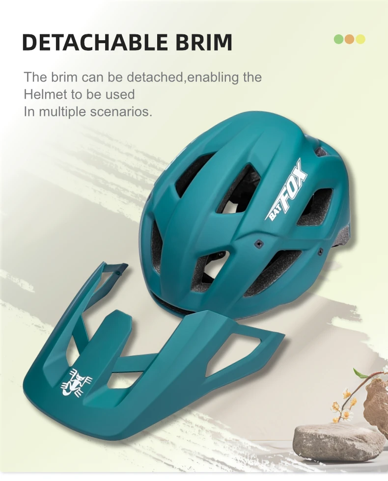 BATFOX Professioneller Fahrradhelm für Herren und Damen, leicht, mit PC-Schale und EPS-Innenfutter, verstellbar, für Offroad-Radfahren, Sicherheitshelm für Mountainbikes. – Detail 8