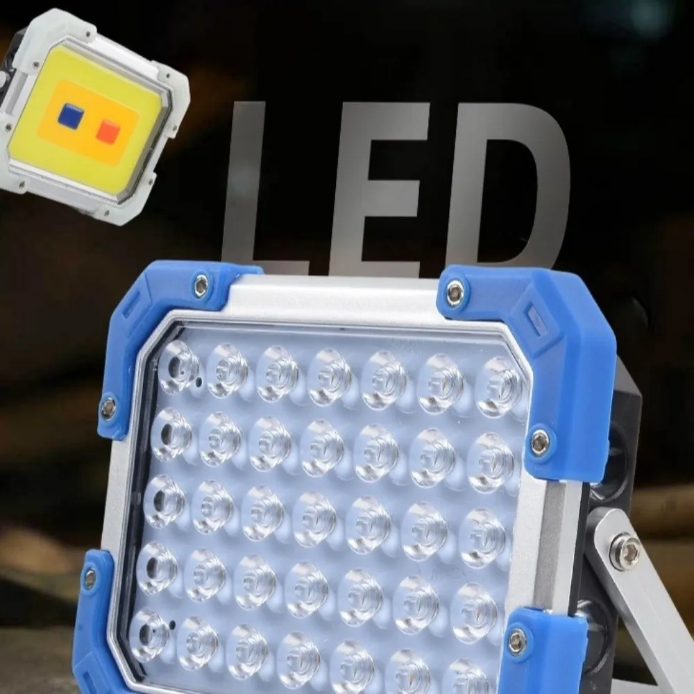 USB-Rechargeable Portable Camping Light Waterproof Built-in 18650 Battery Emergency Lighting Digital Display Magnetic