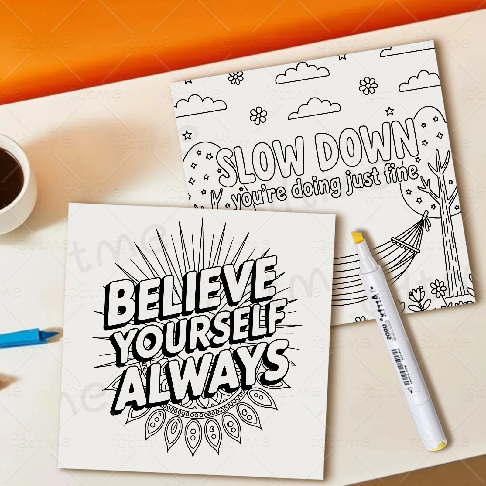 كتاب تلوين الصحة العقلية للبالغين يخفف التوتر جريئة وسهلة DIY كتب رسم فنية ذاتية اللوحة #6