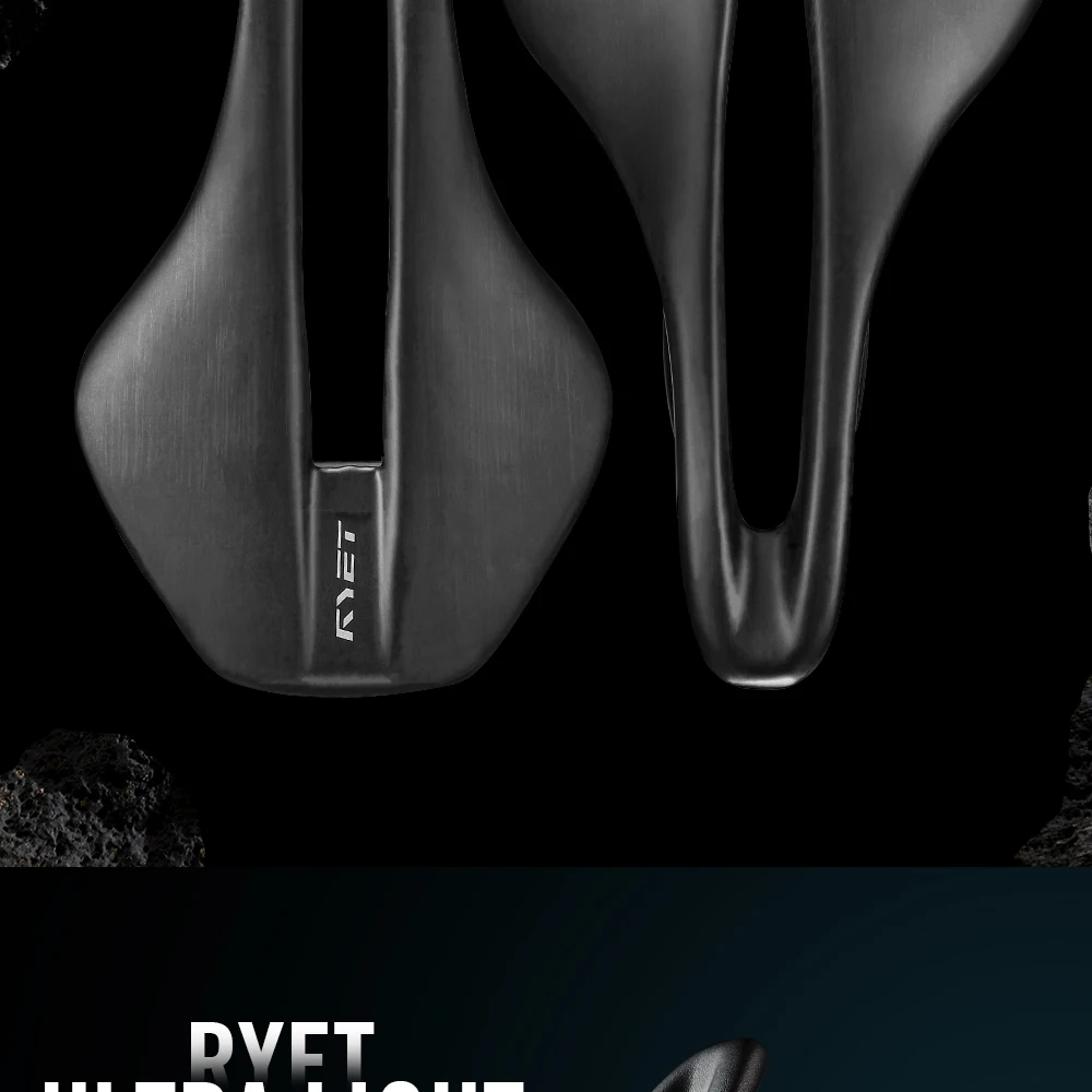RYET Vollcarbon Ultraleichter 69/79g Fahrradsattel 7x9MM OVAL Komfort Ergonomisches Design Fahrradsitzkissen für Rennrad MTB Gravel Bike – Detail 2