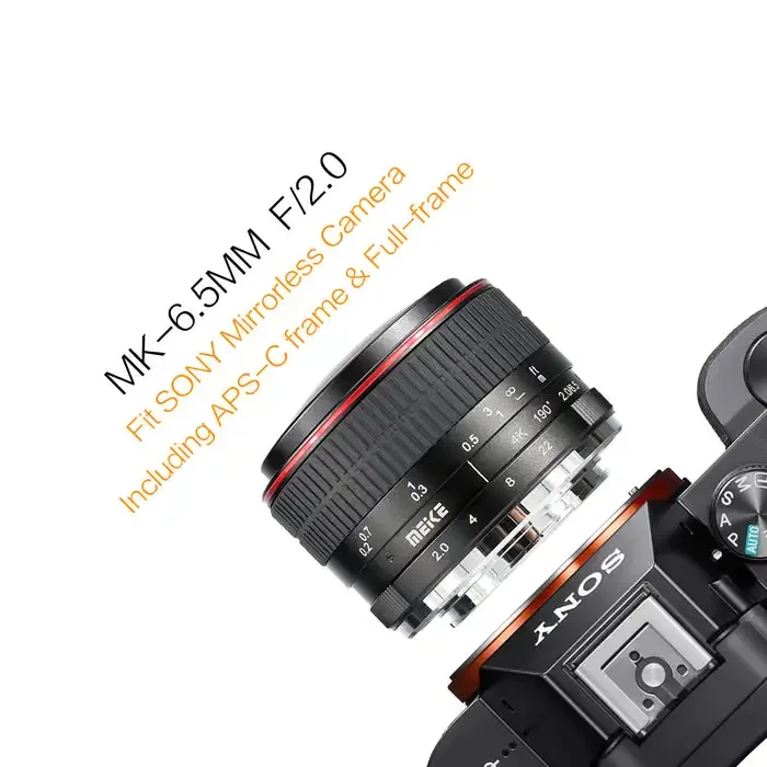 Meike MK-6.5mm F2.0 APS-C Ultra Wide Circular Fisheyes Lens for Sony E/Fujifilm X/Canon EF-M/Panasonic Olympus Lumix M43 Mount